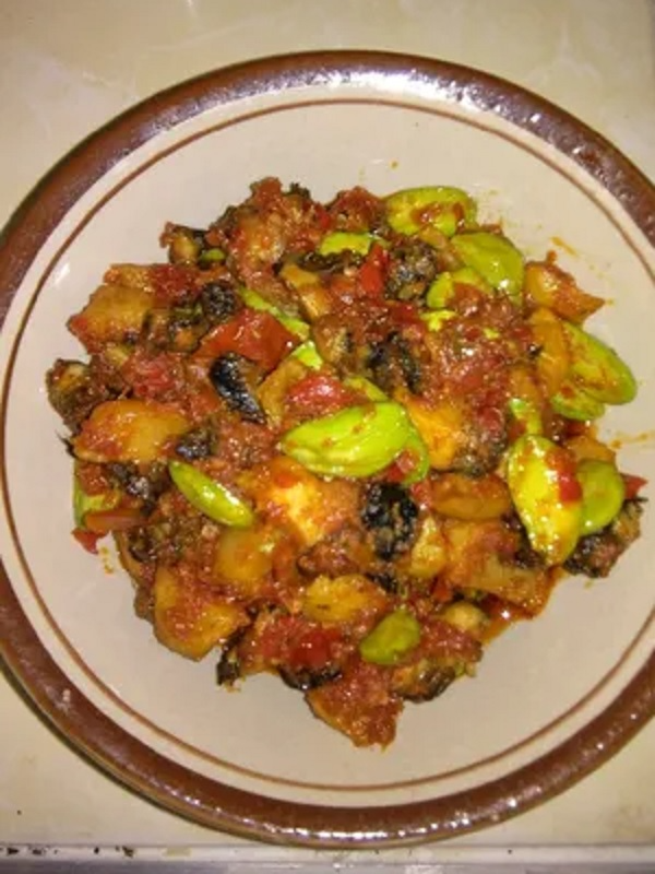 Sambal lampung yang terkenal sambal halipu kentang pete 